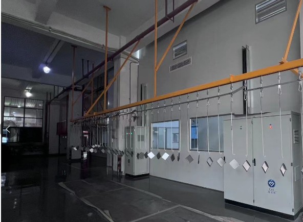 Custom fabrication of a grey powder-coated switchgear frame